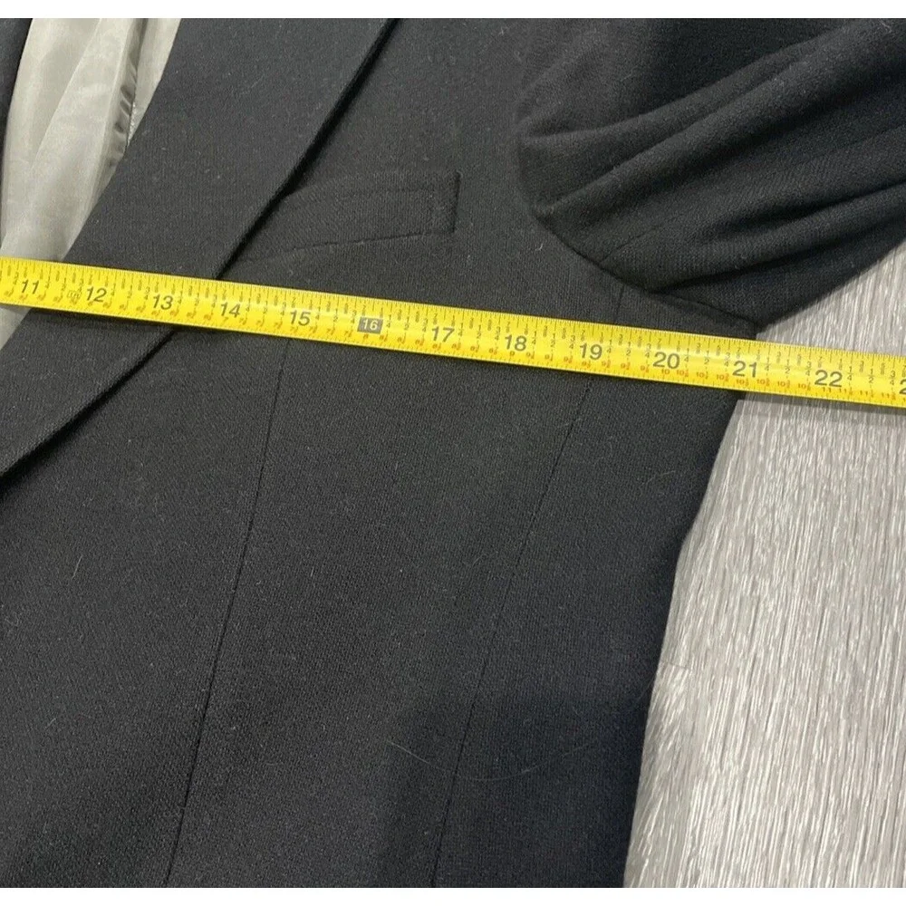 Saks Fifth Avenue Black Wool Cashmere Luxury Designer USA Sport‎ Blazer Mens 42R